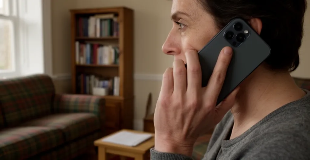 Person calling GP surgery for constipation consultation appointment