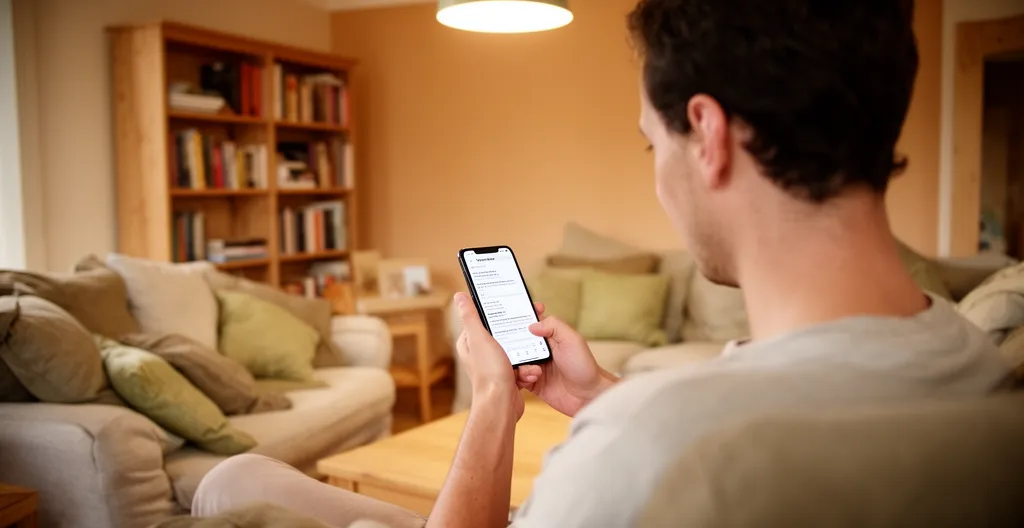 Person tracking constipation symptoms on smartphone health app